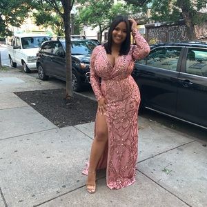 Rose Gold custom made prom dress!